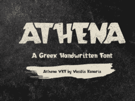 Athena Free Typeface Font