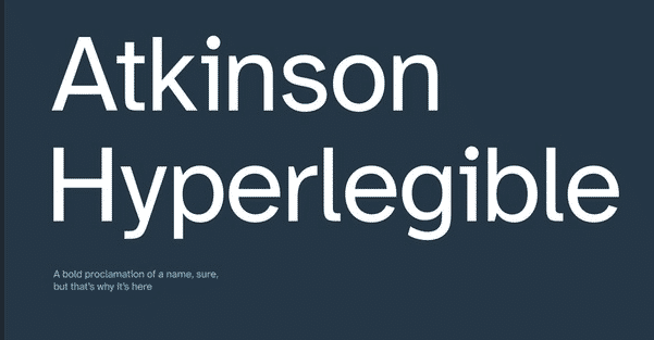 Atkinson Hyperlegible Font