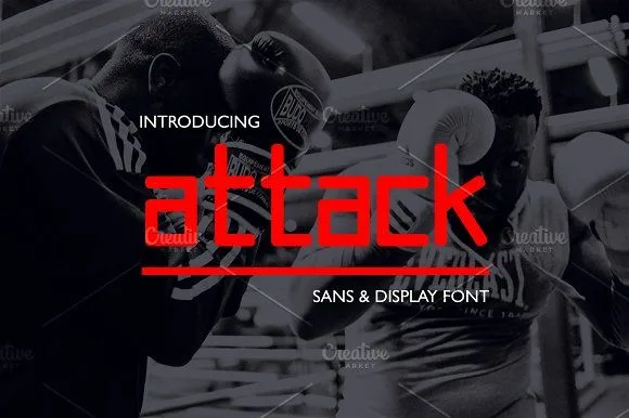 Attack Display & Sans Font