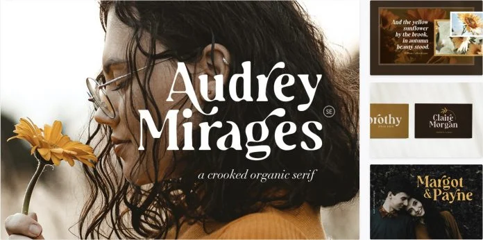 Audrey Mirages - Crooked Stylist Serif Font