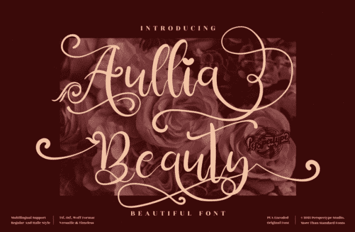 Aullia Beauty Calligraphy Font
