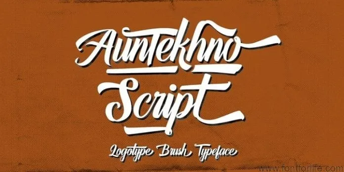 Auntekhno Script Font