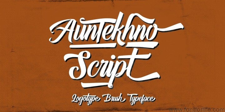 Auntekhno Script Font