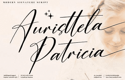 Auristtela Patricia Signature Script LS Font