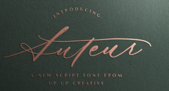Auteur Script Font