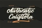 Authentic Calisttera Font