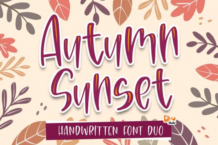 Autumn Sunset - Handwritten Font Duo