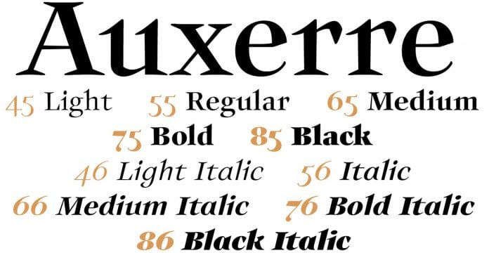 Auxerre Font Family