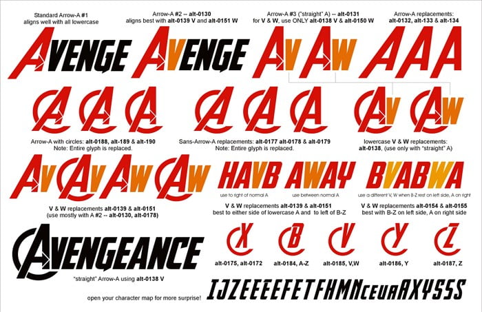 Avengeance Font Family