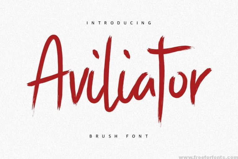 Aviliator Brush Font Free Download