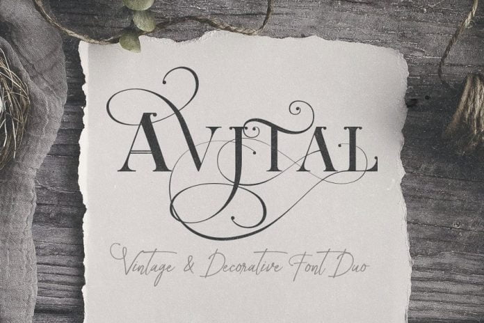 Avital Decorative Font Duo