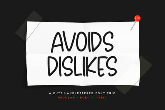 Avoids Dislikes Font