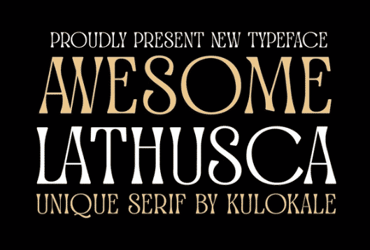 Awersome Lathusca Font