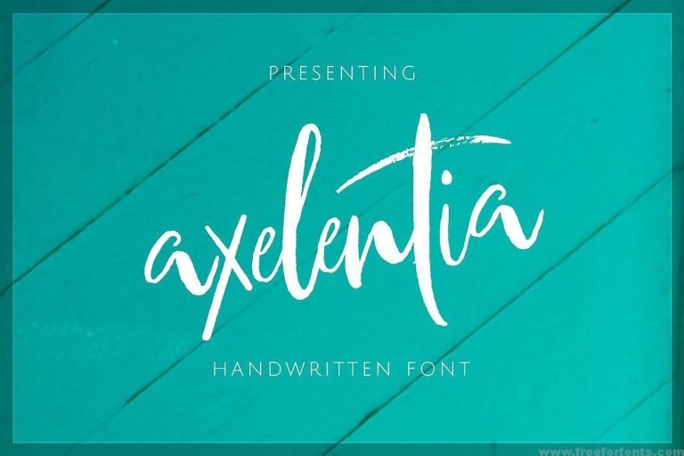 Axelentia Natural Brush Font Free Download