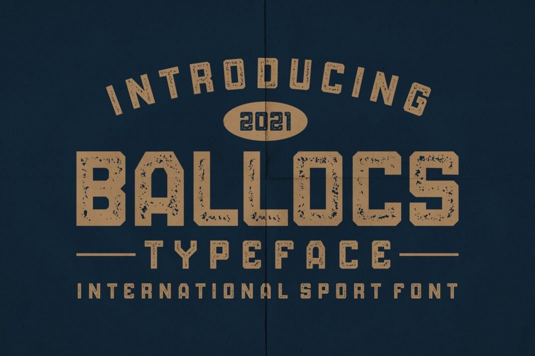 BALLOCS TEXTURED SPORT FONT