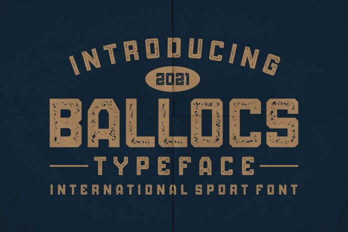 BALLOCS TEXTURED SPORT FONT