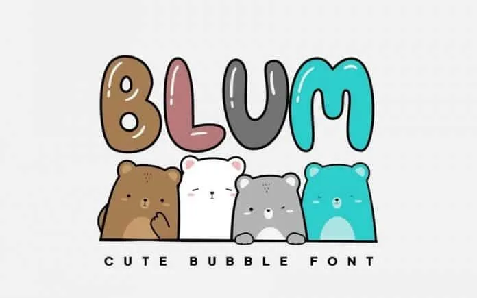 BLUM - Cute & Lovely Bubble Font