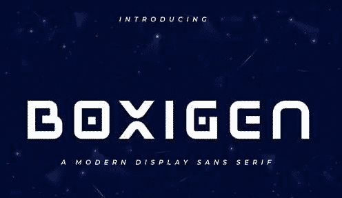 BOXIGEN - Tech Font