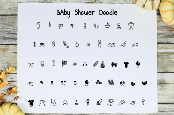 Baby Shower Doodle Font