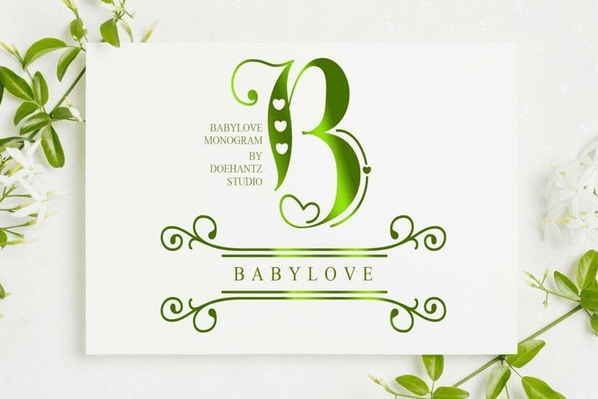 Babylove Monogram Font