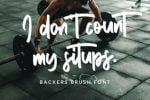 Backers Brush Font