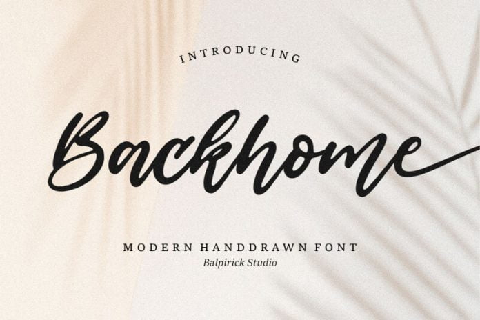 Backhome Brush Font
