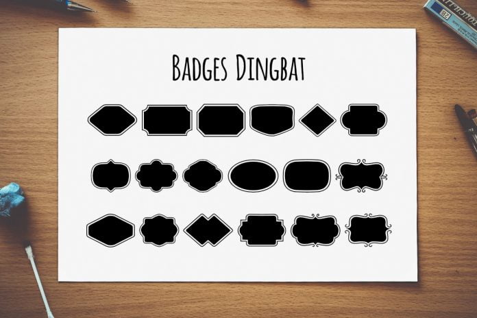 Badges Dingbat Font