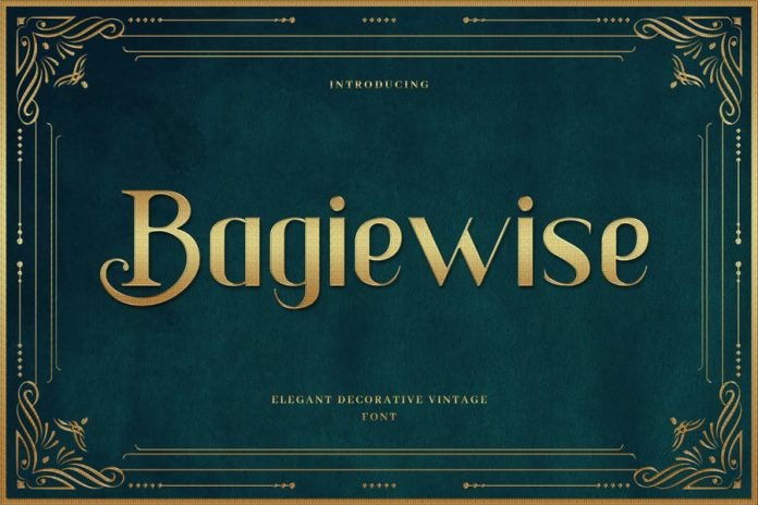 Bagiewise - Luxury Art Deco Typeface Font