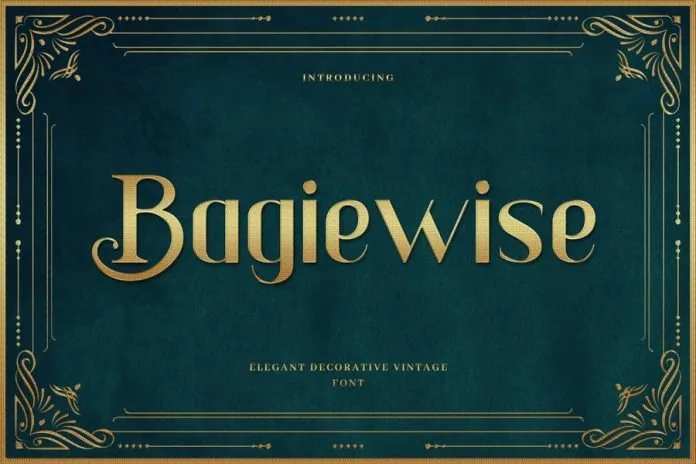 Bagiewise - Luxury Art Deco Typeface Font