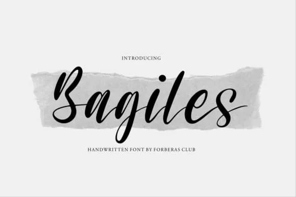 Bagiles Script - Handwritten Font