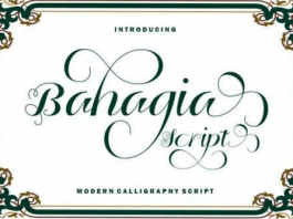 Bahagia Script Font