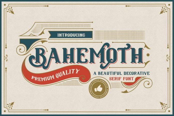 Bahemoth - Vintage Decorative Serif Font