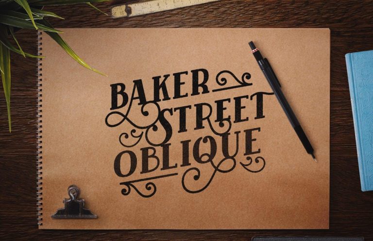 Baker Street Black Oblique Font Free Download