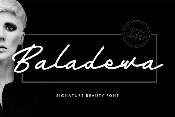 Baladewa Signature Beauty Font