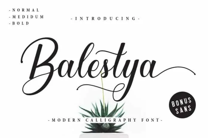 Balestya Script Font Balestya Script Font