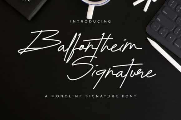 Balfontheim Signature - Monoline Signature Font
