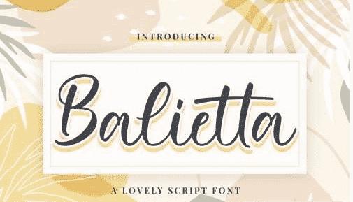 Balietta - Lovely Script