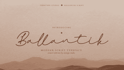 Ballantik Modern Monoline Script