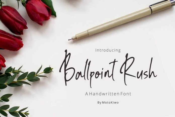 Ballpoint Rush Handwritten Font