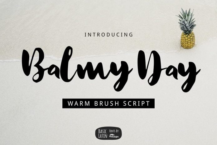Balmy Day Brush Font