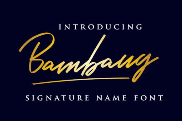 Bambang - Signature Font