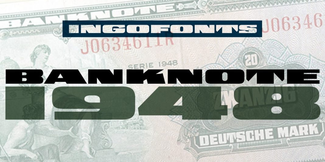Banknote 1948 font