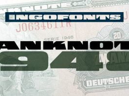 Banknote 1948 font