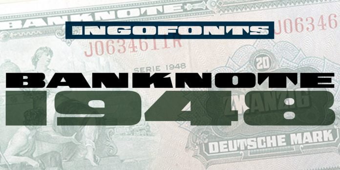 Banknote 1948 font