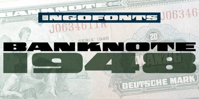 Banknote 1948 font