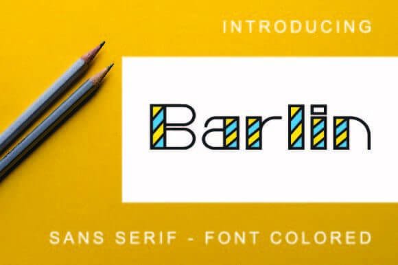 Barlin Colored Font