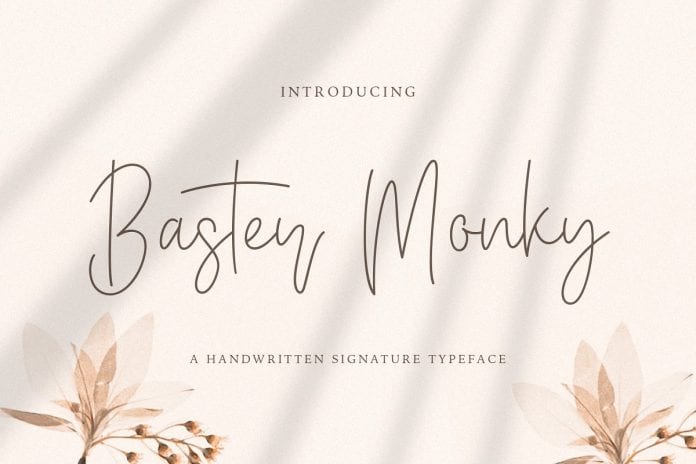 Baster Monky - Monoline Script Font