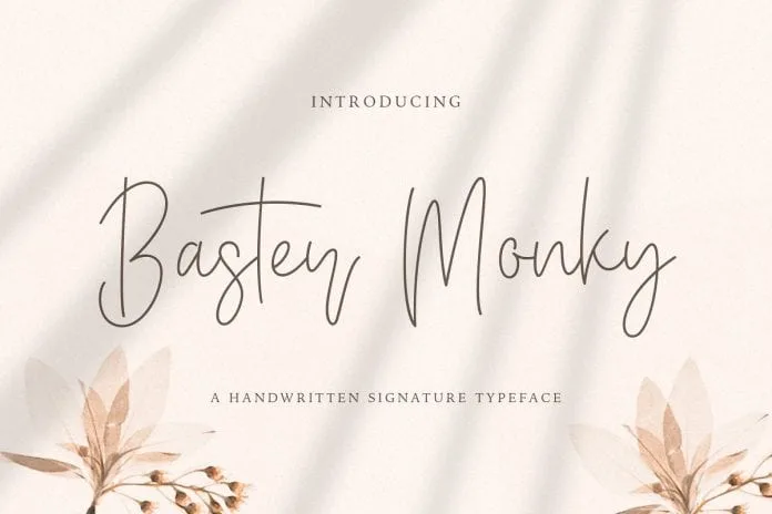 Baster Monky - Monoline Script Font