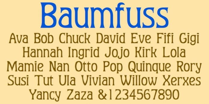Baumfuss Font