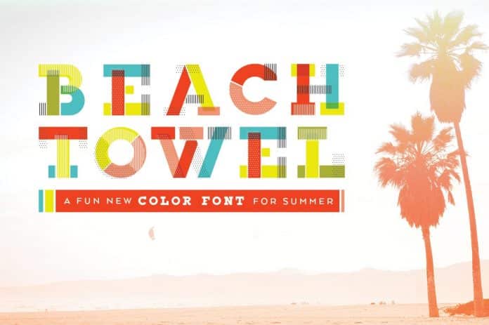 Beach Towel Color Font